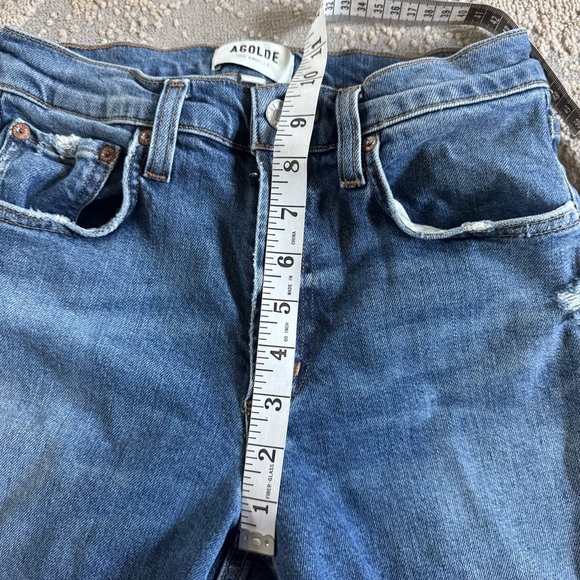 Agolde Kye Mid Rise Straight jeans ankle crop relaxed fit 24 - Picture 7 of 12